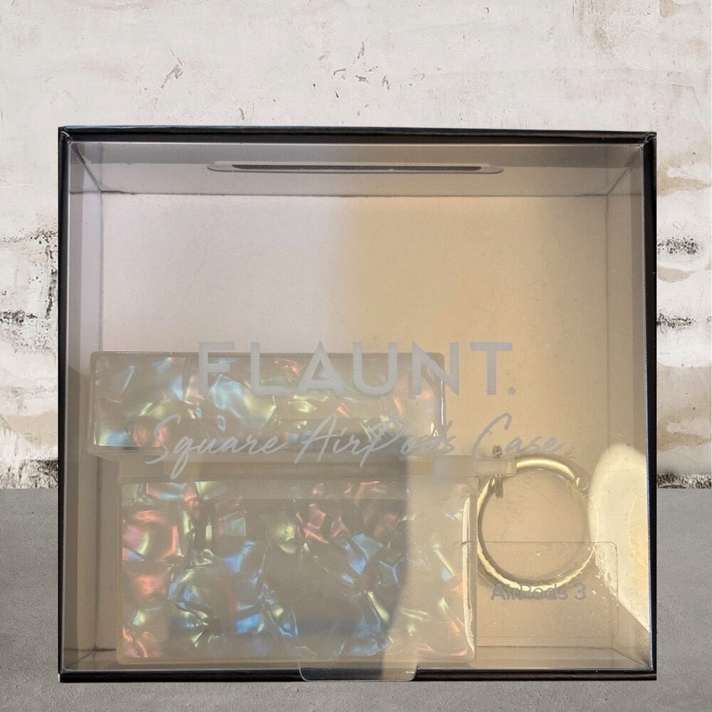 Flaunt SQUARE Mother of Pearl AirPods 3rd Generation Case NEW
